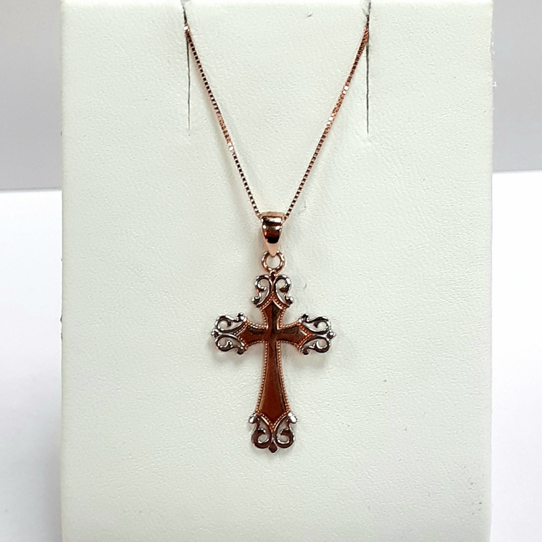 9ct Rose Gold Hallmarked Cross - Product Code - VX851 / AX756