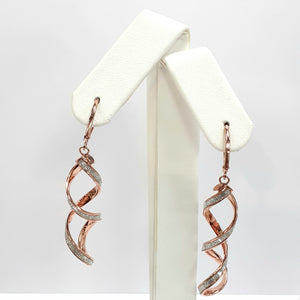 9ct Rose Gold Hallmarked Earrings - Product Code - J576