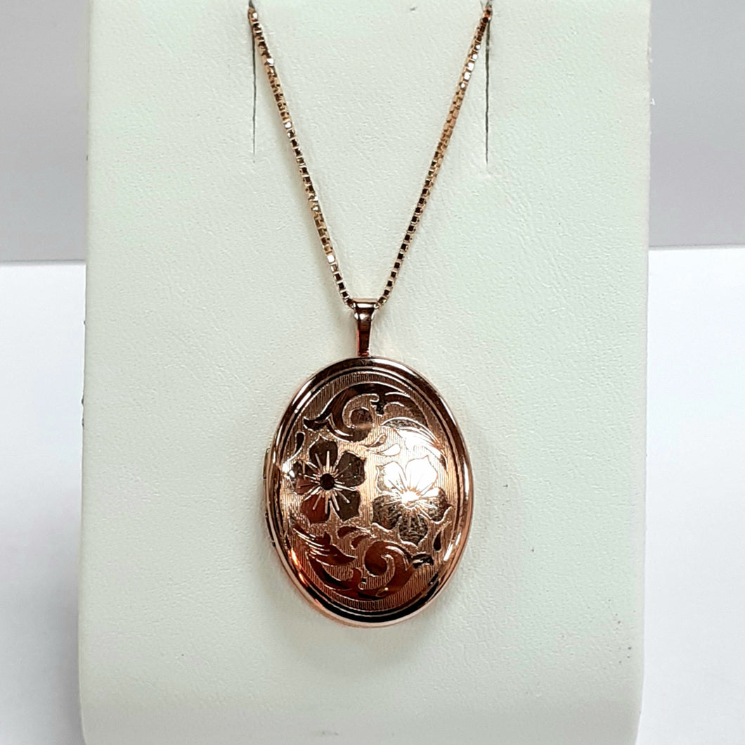 9ct Rose Gold Hallmarked Locket - Product Code - VX655 / VX719