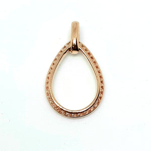 9ct Rose Gold Hallmarked Stone Set Pendant - Product Code - VX617