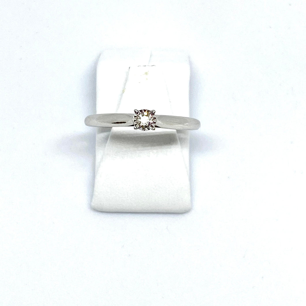 9ct White Gold Diamond Solitaire - Product Code - G462