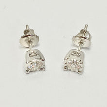 Load image into Gallery viewer, 9ct White Gold Half Carat Studs - G738
