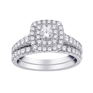9ct White Gold Hallmarked Diamond Set - Product Code - G575