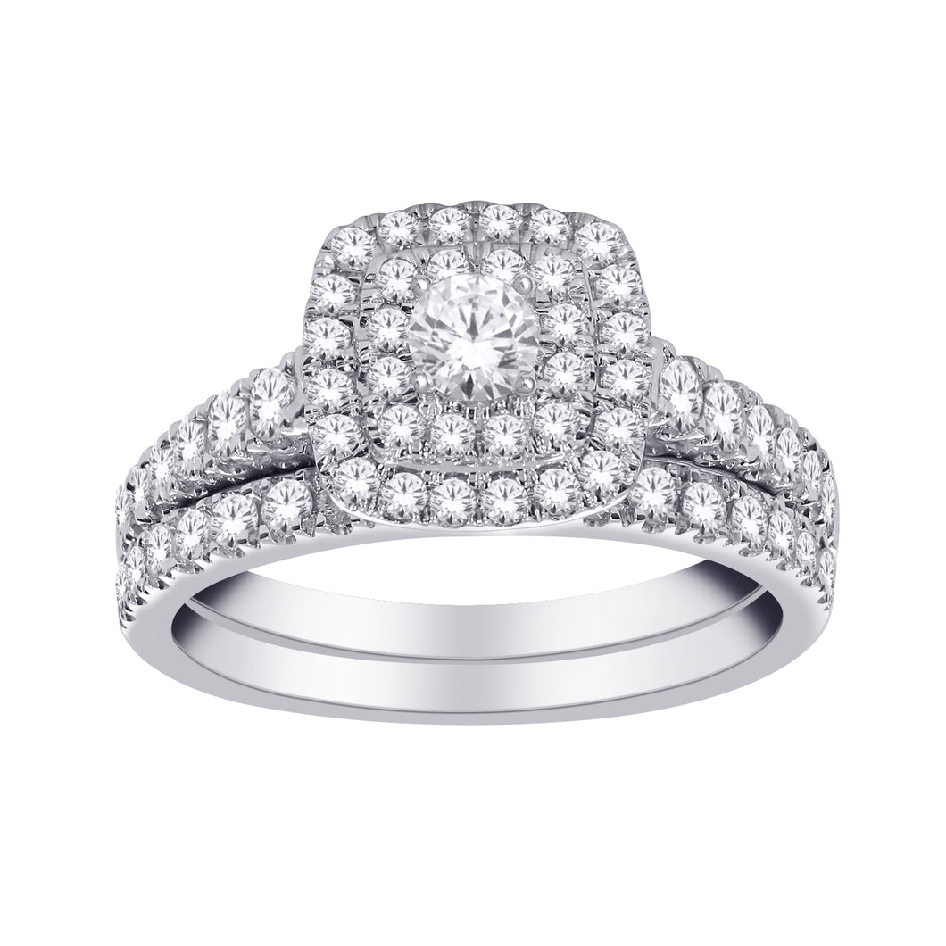 9ct White Gold Hallmarked Diamond Set - Product Code - G575