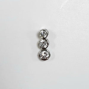 9ct White Gold Hallmarked Pendant - Product Code - F210