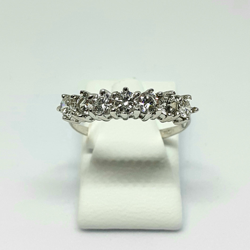 9ct White Gold Hallmarked Stone Set Ring - Product Code - VX622