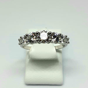 9ct White Gold Hallmarked Stone Set Ring - Product Code - VX626