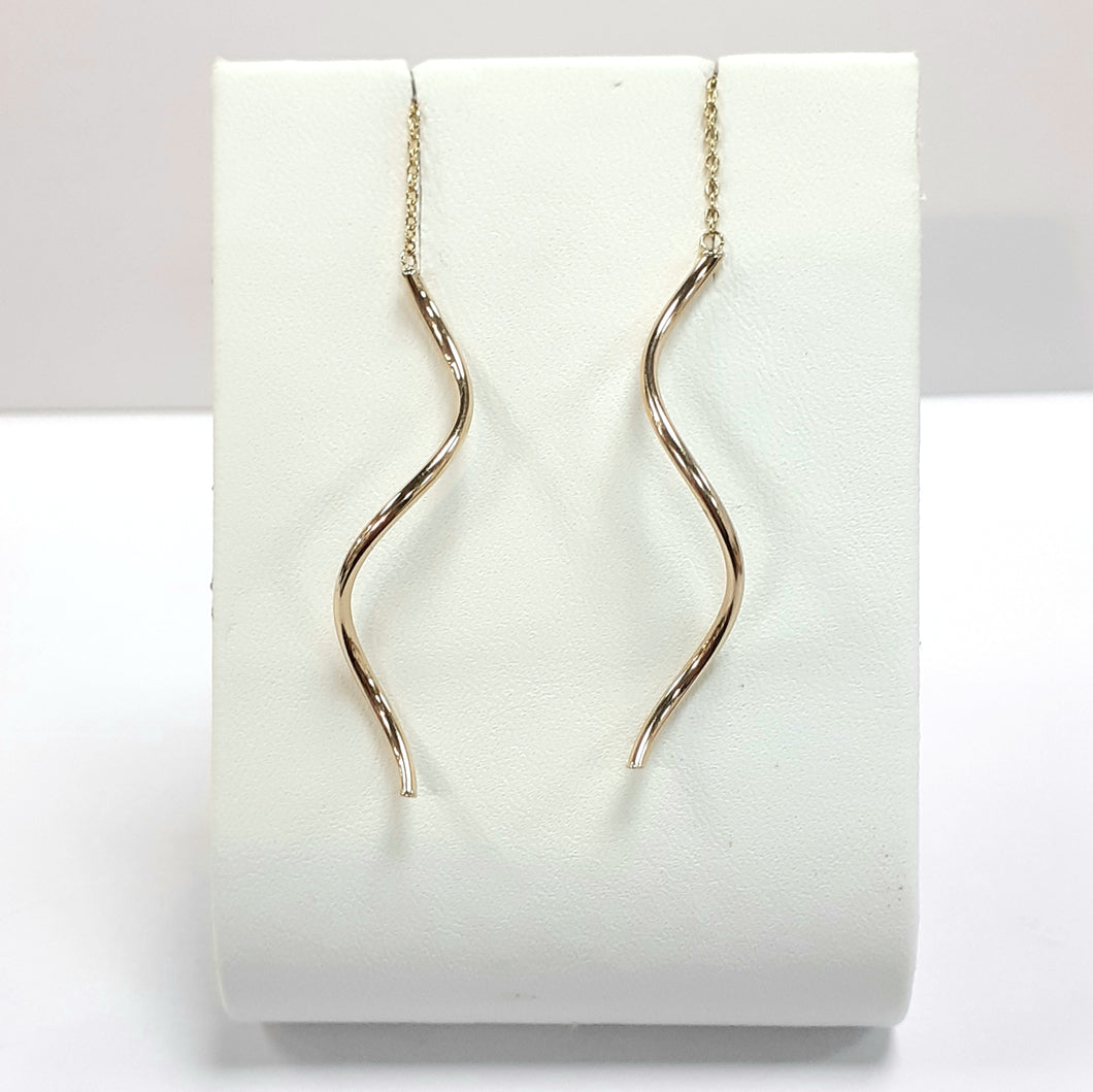 9ct Yellow Gold Hallmark Drop Earrings - Product Code - C807
