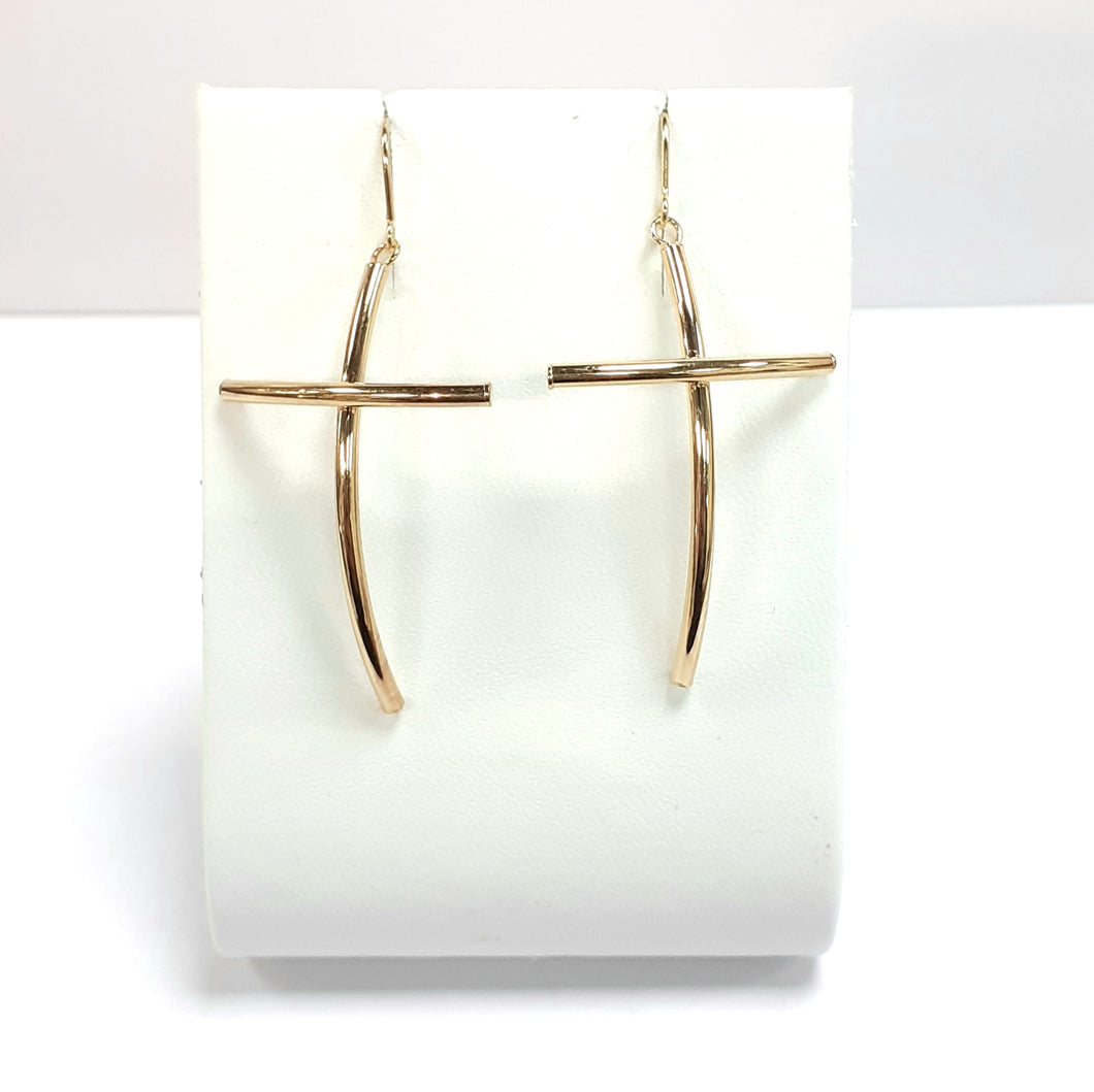9ct Yellow Gold Hallmark Drop Earrings - Product Code - VX30