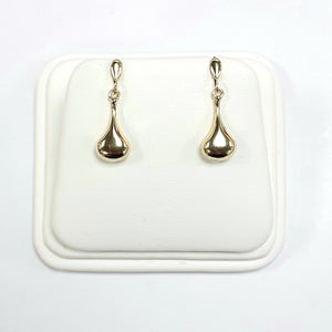 9ct Yellow Gold Hallmark Drop Earrings - Product Code - VX31