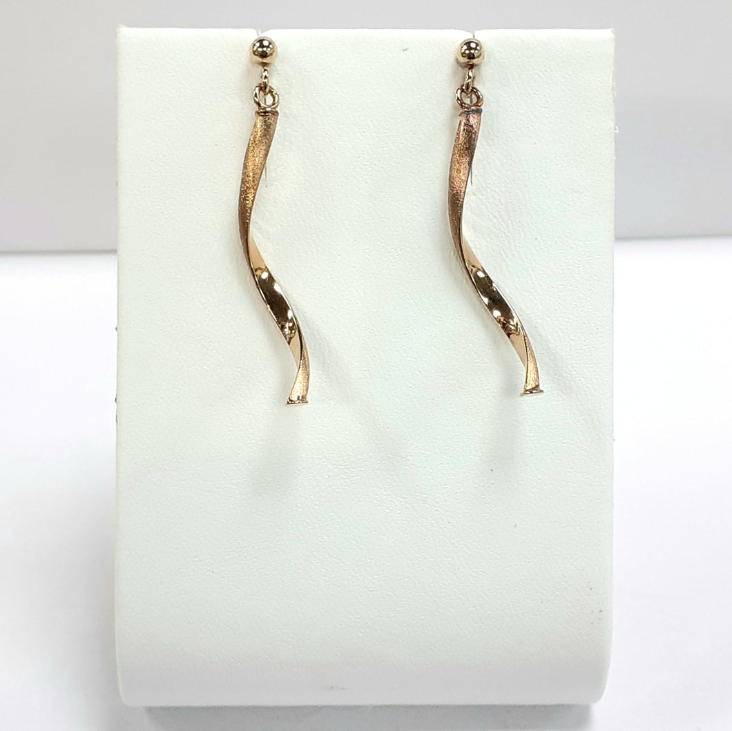 9ct Yellow Gold Hallmark Drop Earrings - Product Code - VX71
