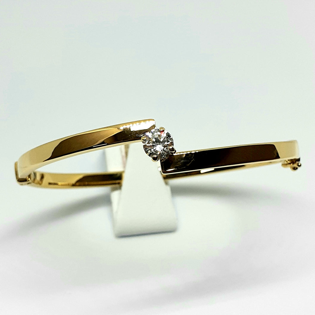 9ct Yellow Gold Hallmarked Bangle - Product Code - VX311