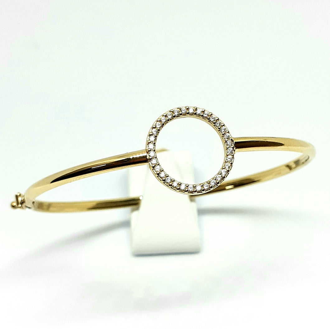 9ct Yellow Gold Hallmarked Bangle - Product Code - VX313