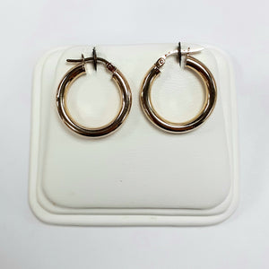 9ct Yellow Gold Hallmarked Creole Earring - Product Code - J171