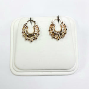 9ct Yellow Gold Hallmarked Creole Earring - Product Code - J179