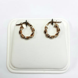 9ct Yellow Gold Hallmarked Creole Earring - Product Code - J395