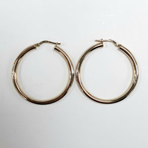 9ct Yellow Gold Hallmarked Creole Earring - Product Code - VX115