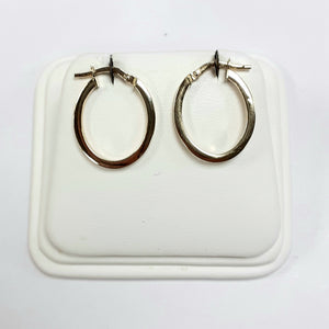 9ct Yellow Gold Hallmarked Creole Earring - Product Code - VX117