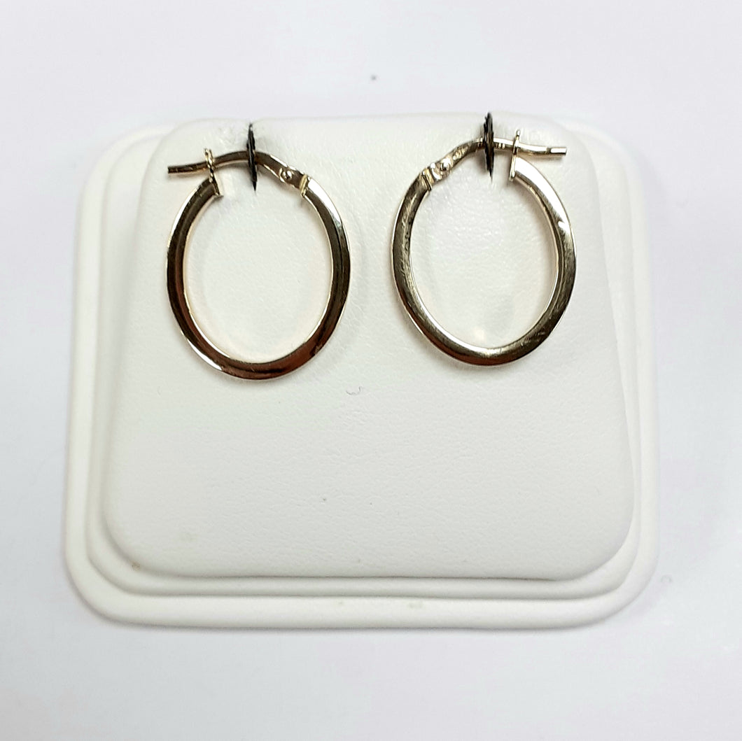 9ct Yellow Gold Hallmarked Creole Earring - Product Code - VX117
