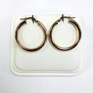 9ct Yellow Gold Hallmarked Creole Earring - Product Code - VX381