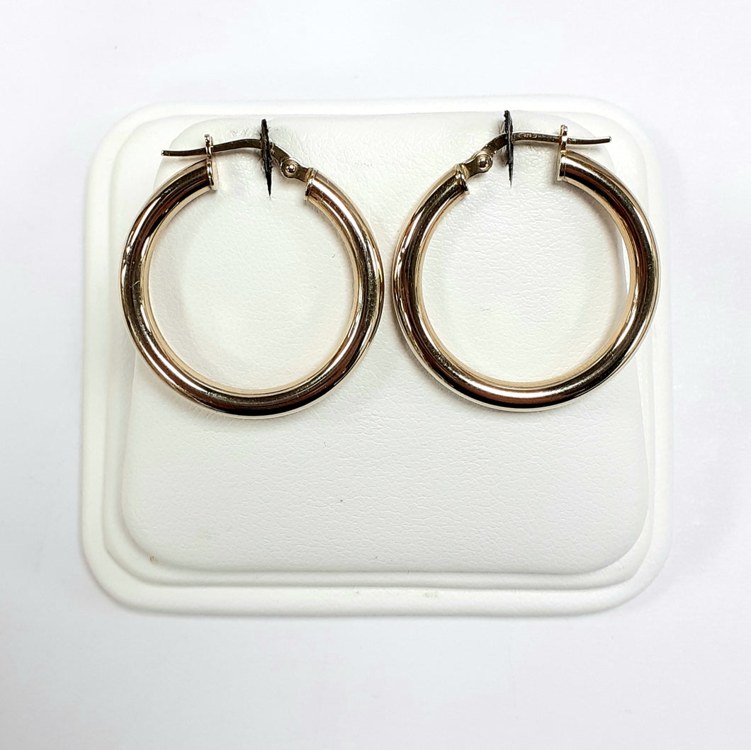 9ct Yellow Gold Hallmarked Creole Earring - Product Code - VX381