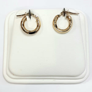 9ct Yellow Gold Hallmarked Creole Earring - Product Code - VX721