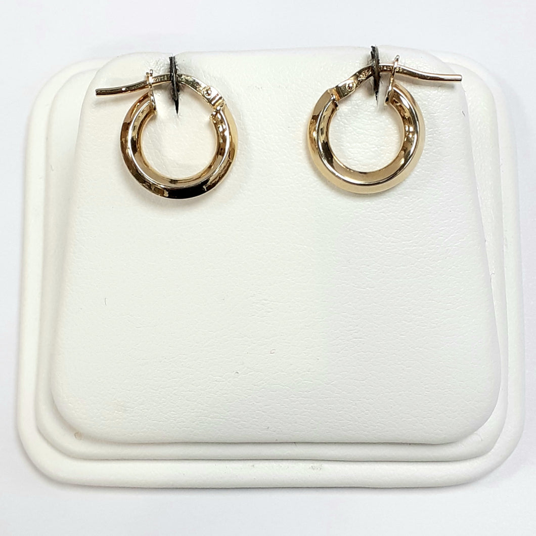 9ct Yellow Gold Hallmarked Creole Earring - Product Code - VX721