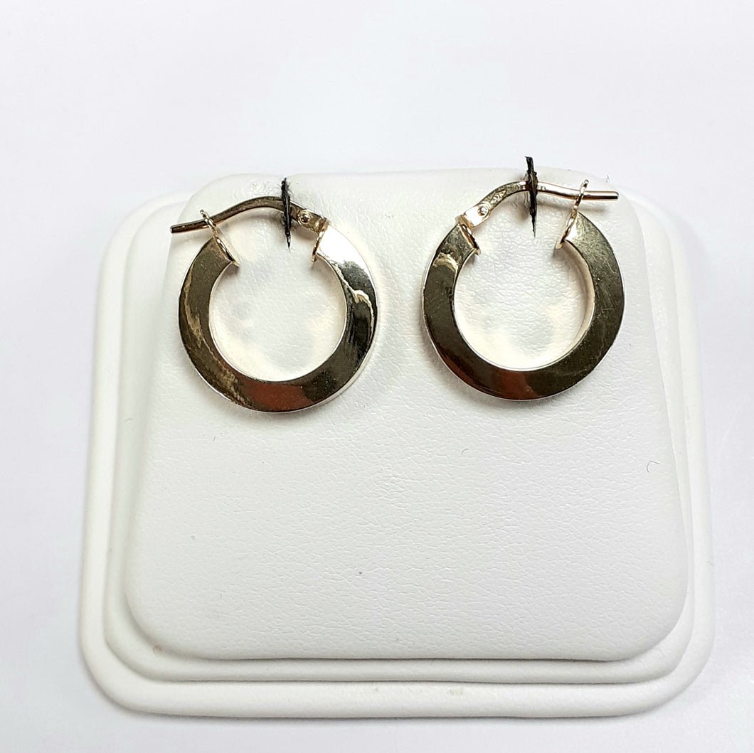 9ct Yellow Gold Hallmarked Creole Earring - Product Code - VX726