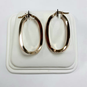 9ct Yellow Gold Hallmarked Creole Earring - Product Code - VX730