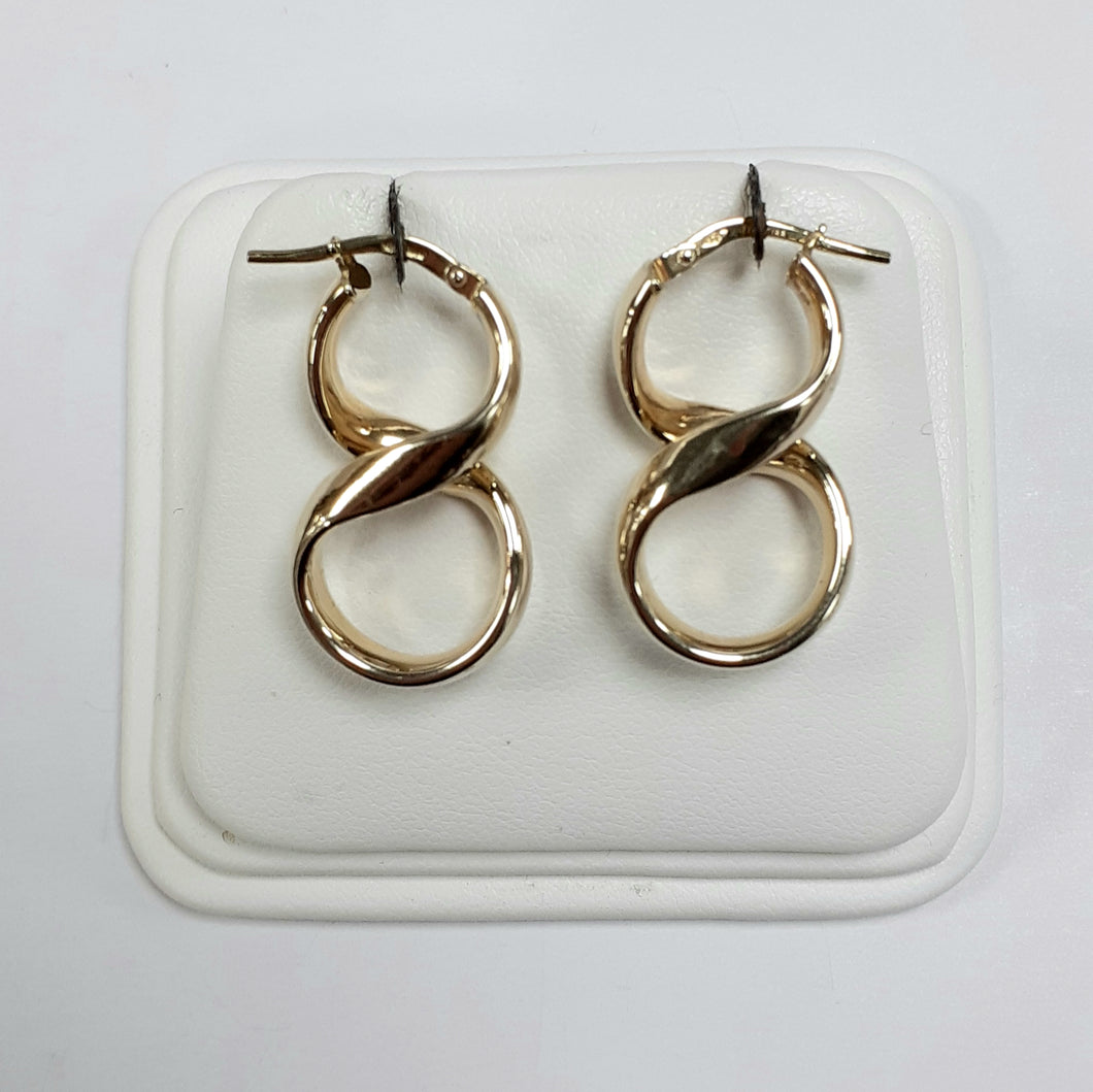9ct Yellow Gold Hallmarked Creole Earring - Product Code - VX731