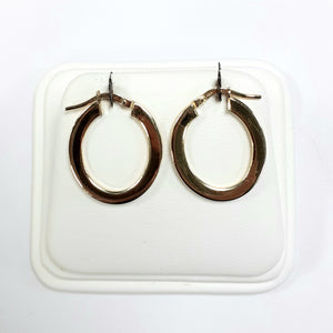 9ct Yellow Gold Hallmarked Creole Earring - Product Code - VX7