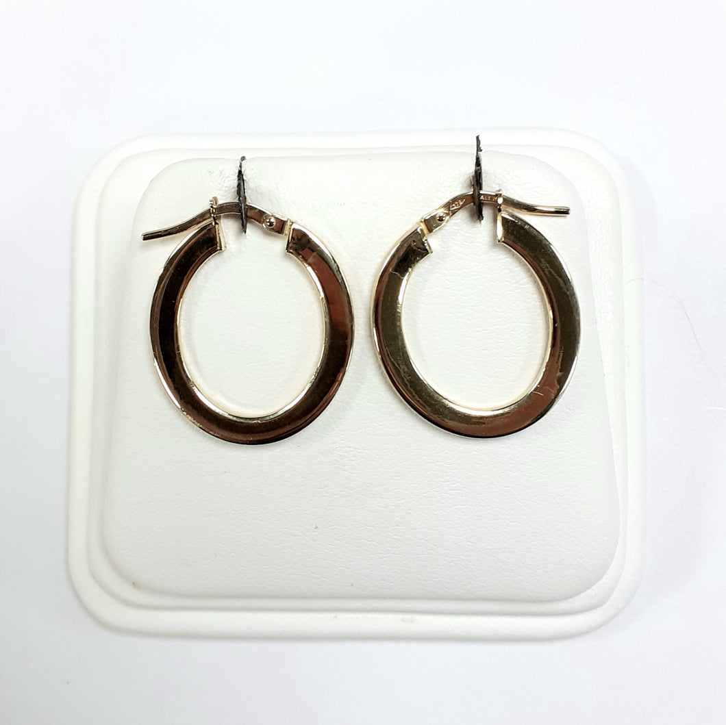 9ct Yellow Gold Hallmarked Creole Earring - Product Code - VX7