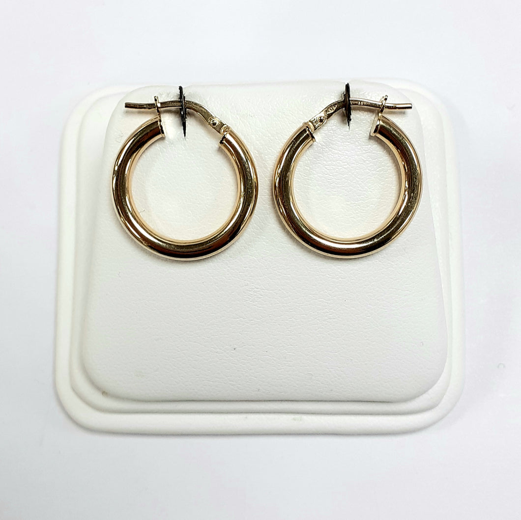 9ct Yellow Gold Hallmarked Creole Earring - Product Code - VX992