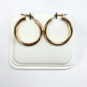 9ct Yellow Gold Hallmarked Creole Earring - Product Code - VX993