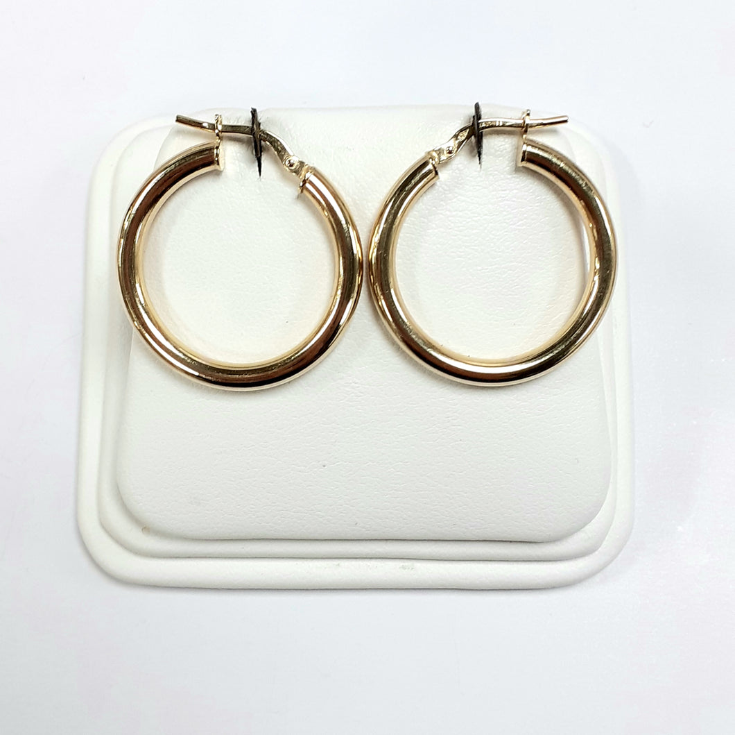9ct Yellow Gold Hallmarked Creole Earring - Product Code - VX993