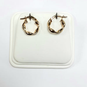 9ct Yellow Gold Hallmarked Creole Earring - Product Code - VX995