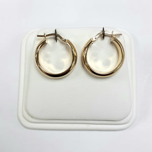 9ct Yellow Gold Hallmarked Creole Earring - Product Code - VX999