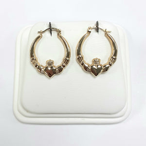 9ct Yellow Gold Hallmarked Creole Earring - Product Code - VX748