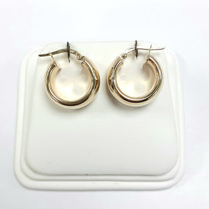 9ct Yellow Gold Hallmarked Creole Earring - Product Code - VX8