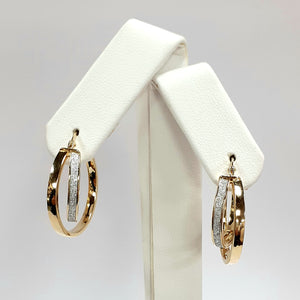 9ct Yellow Gold Hallmarked Creole Earrings - Product Code - VX707