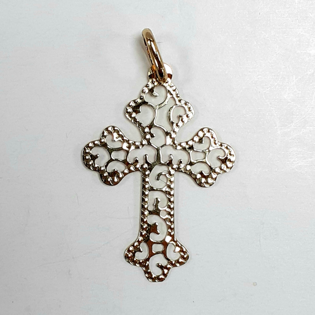 9ct Yellow Gold Hallmarked Cross - Product Code - C189