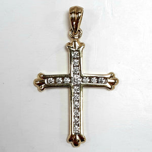 9ct Yellow Gold Hallmarked Cross - Product Code - F108