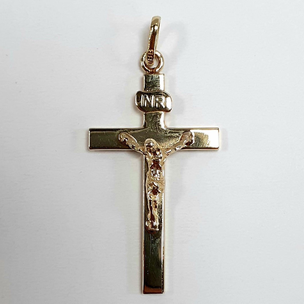 9ct Yellow Gold Hallmarked Cross - Product Code - VX193