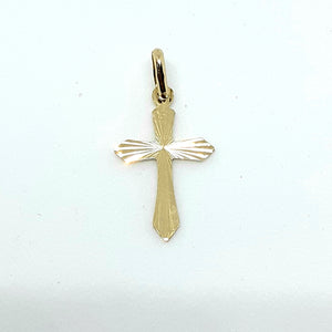 9ct Yellow Gold Hallmarked Cross - Product Code -VX443