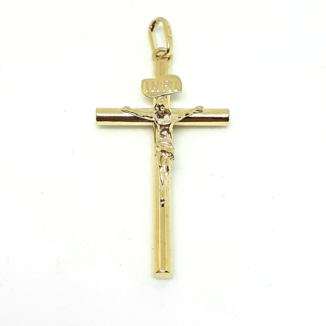 9ct Yellow Gold Hallmarked Crucifix - Product Code -VX432