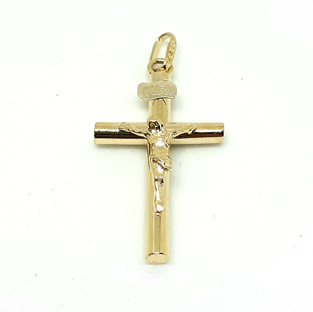 9ct Yellow Gold Hallmarked Crucifix - Product Code -VX435