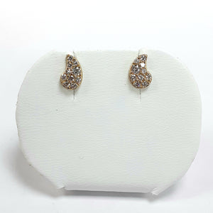9ct Yellow Gold Hallmarked Cubic Zirconia Earrings - Product Code - C352