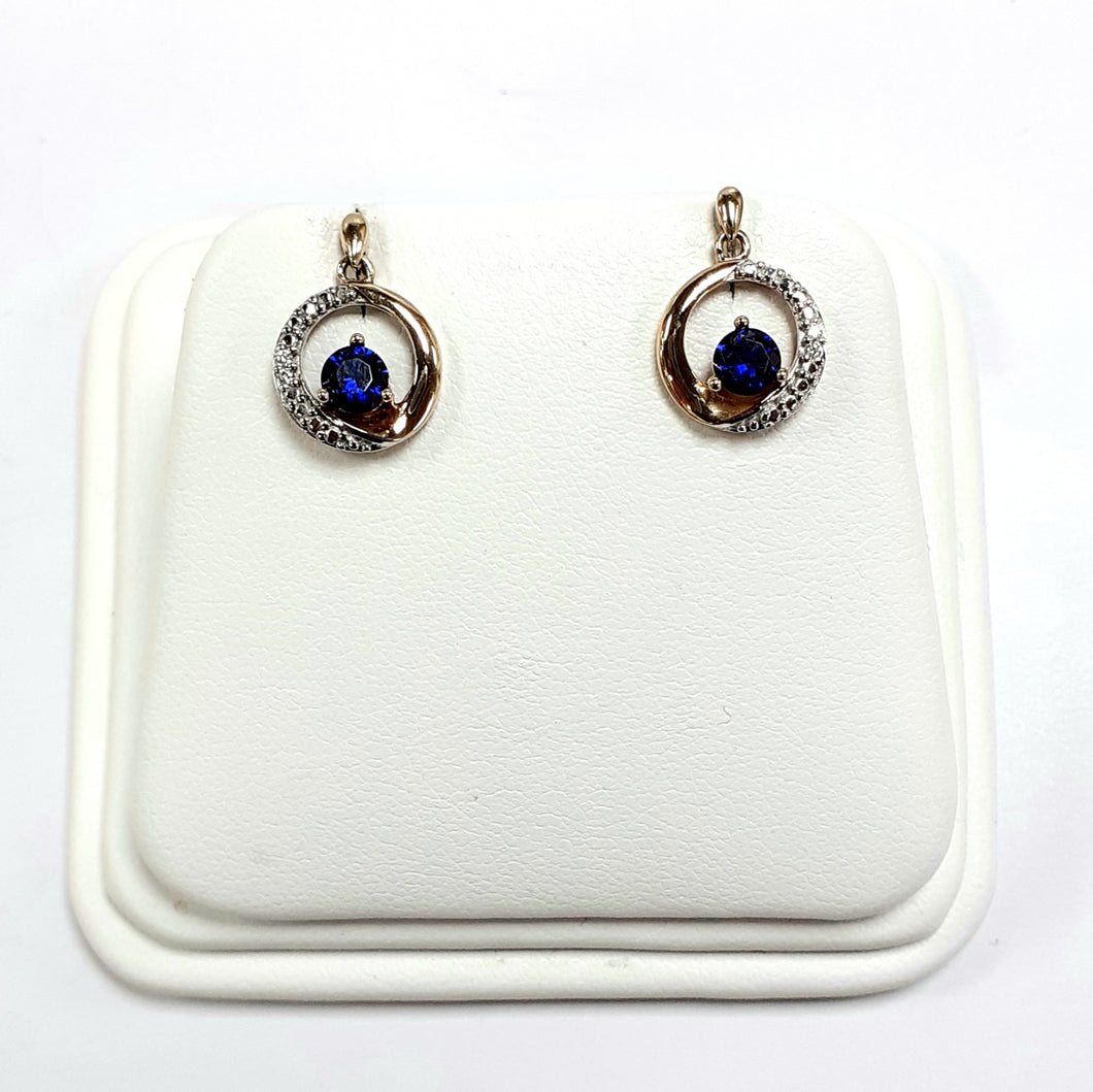 9ct Yellow Gold Hallmarked Cubic Zirconia Earrings - Product Code - C595