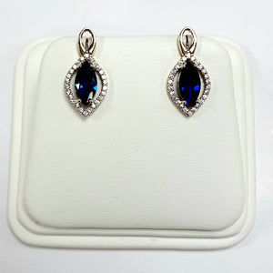 9ct Yellow Gold Hallmarked Cubic Zirconia Earrings - Product Code - C824