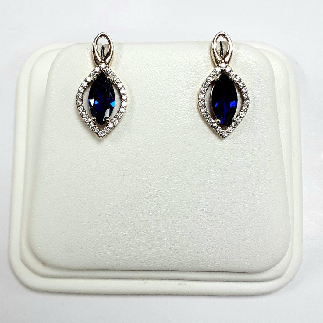 9ct Yellow Gold Hallmarked Cubic Zirconia Earrings - Product Code - C824